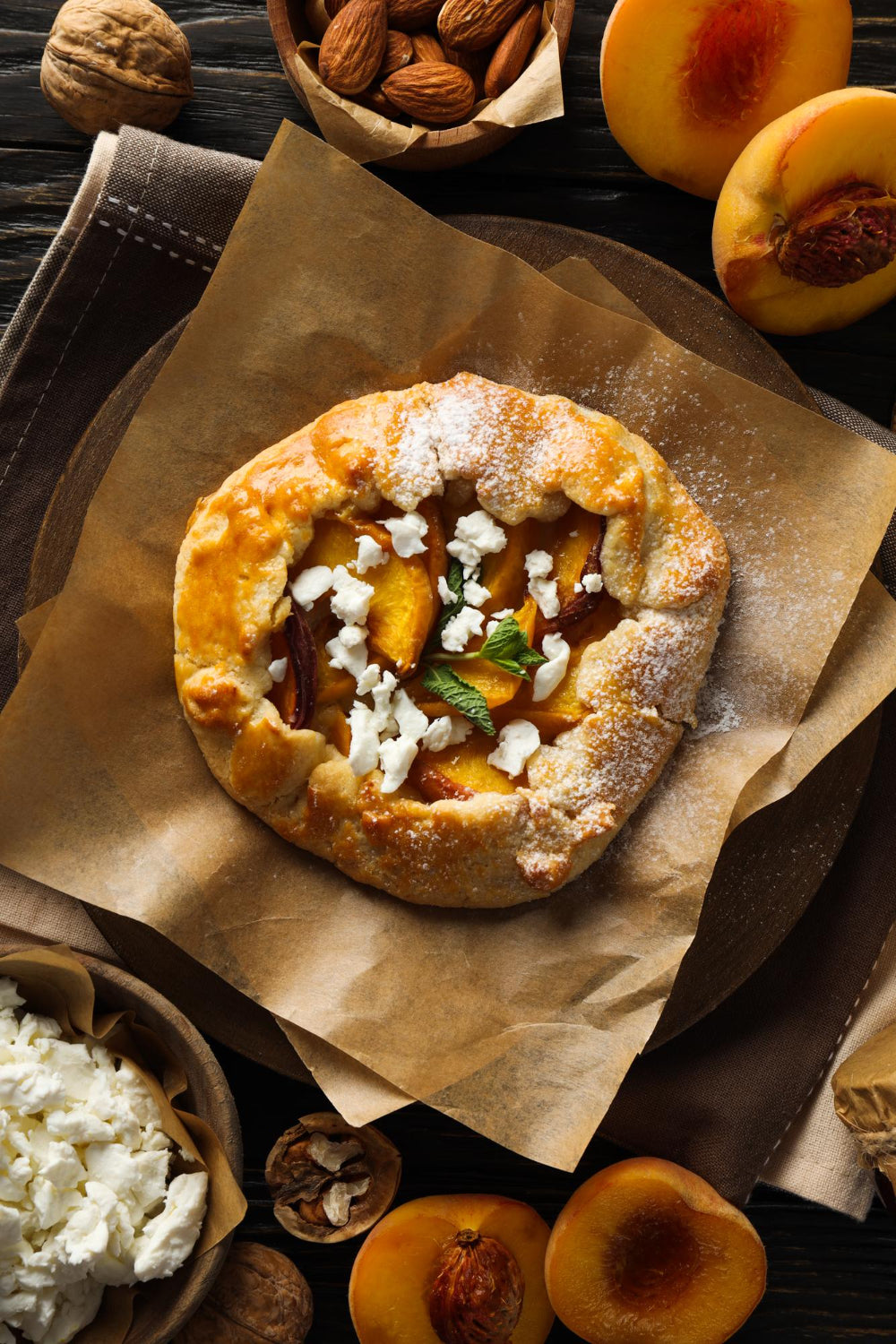 Easy peach galette