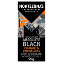 Montezuma's Absolute Black with Orange & Cocoa Nibs Bar - 90g
