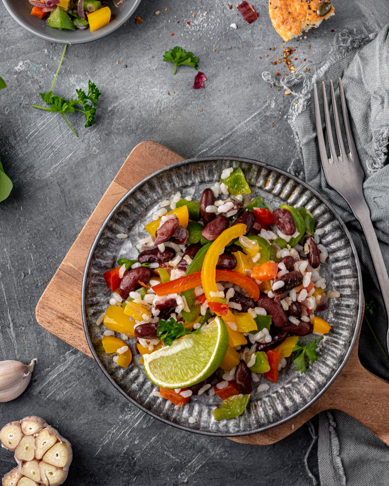 Beans and rice salad