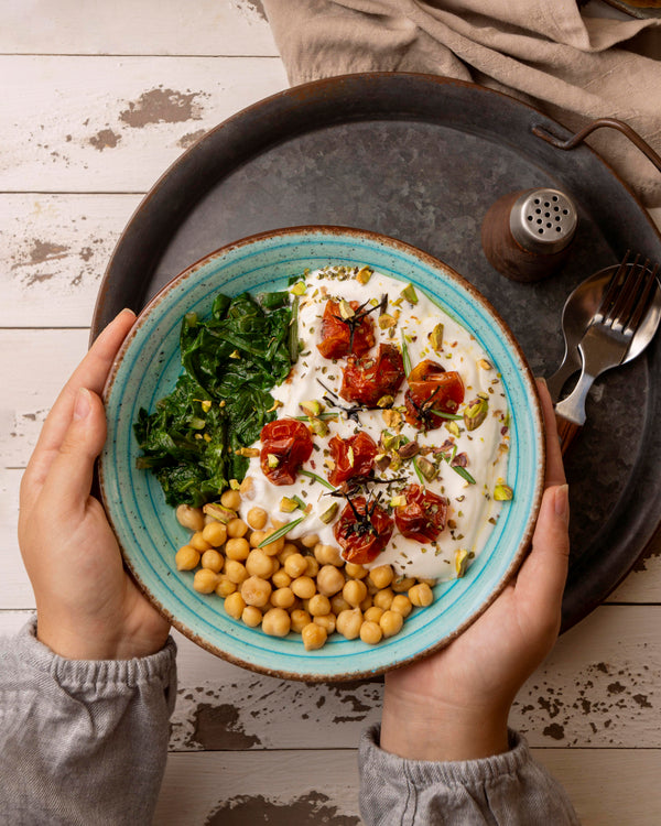 Chickpea and spinach bowl