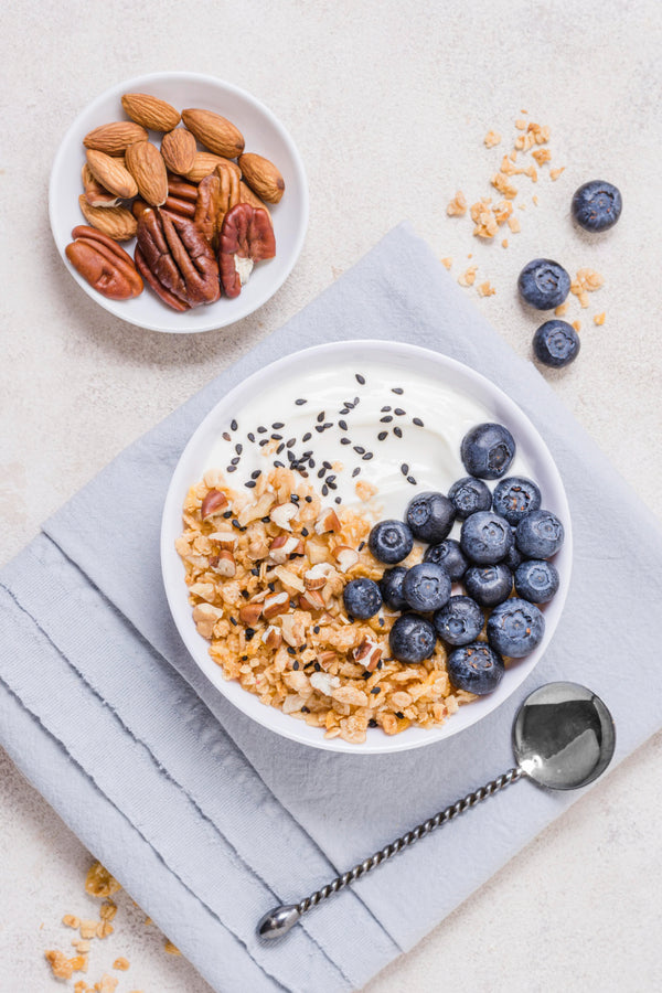 muesli with blueberries