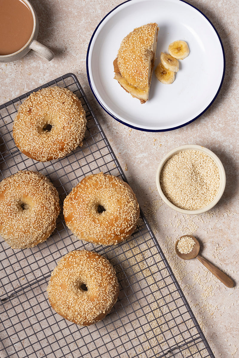 Sesame seed bagels