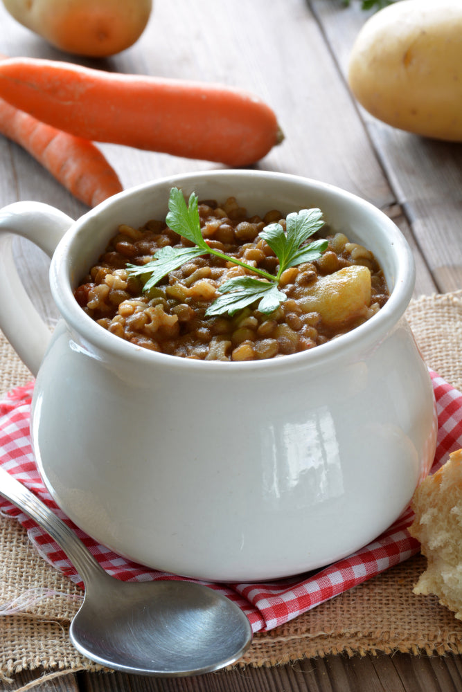 Lentils stew with potatoes