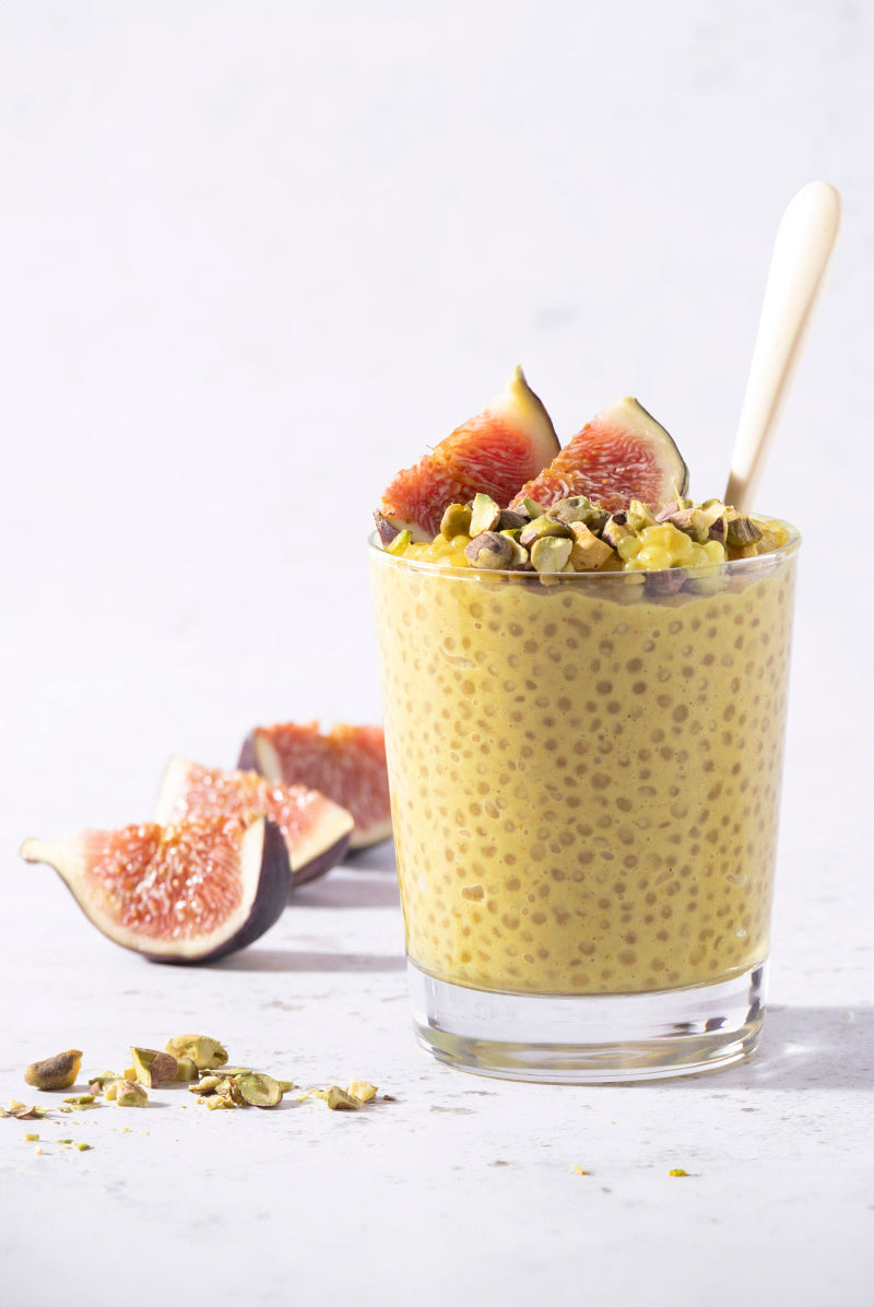 Sago Pudding with Turmeric, Pistachio & Cinnamon
