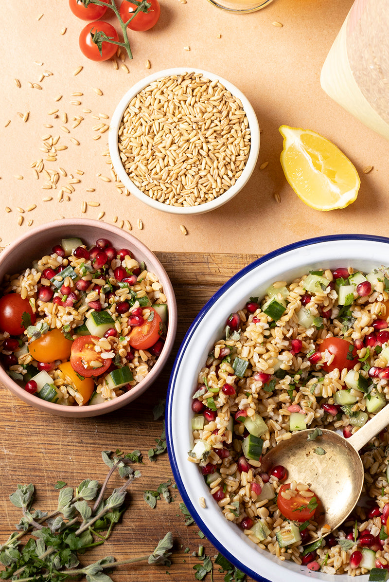 Oat Groat Mediterranean Salad