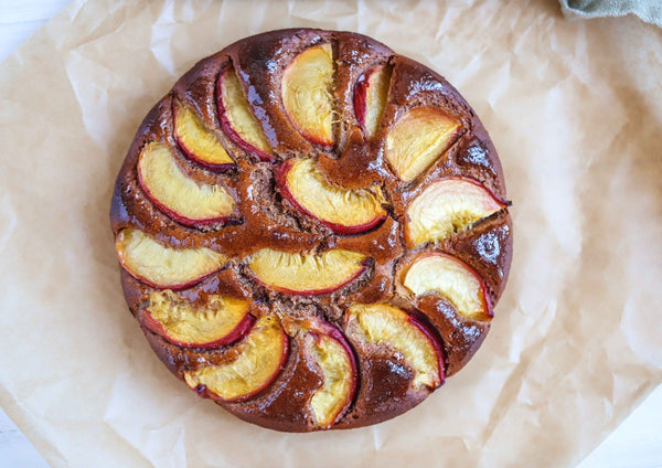 Almond & Peach Cake | Wholefood Earth®