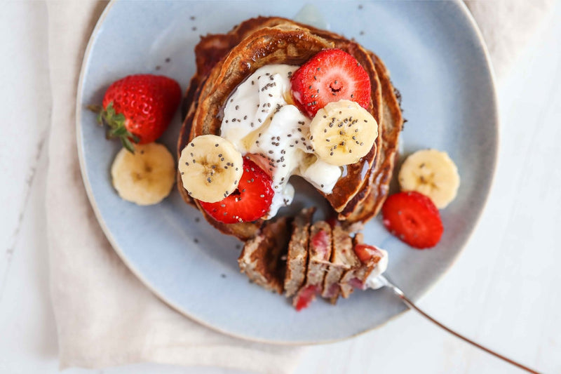 Banana & Strawberry Pancakes | Wholefood Earth®