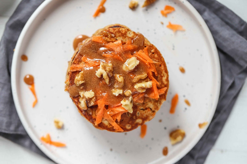 Carrot Pancakes With Almond Caramel | Wholefood Earth®