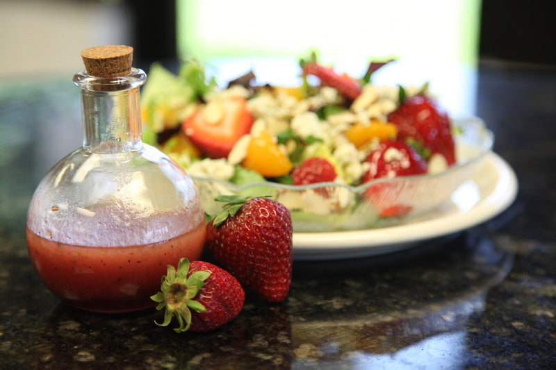 Easy Peasy Lemon Strawberry Chia Salad Dressing | Wholefood Earth®