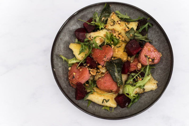 Gluten-Free Potato and Beetroot Gnocchi with Sage and Hazelnut Butter | Wholefood Earth®