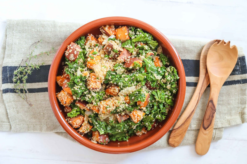 Roasted Sweet Potato, Kale & Quinoa Salad | Wholefood Earth®