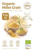 Organic Millet Grain 2kg pouch — new packaging