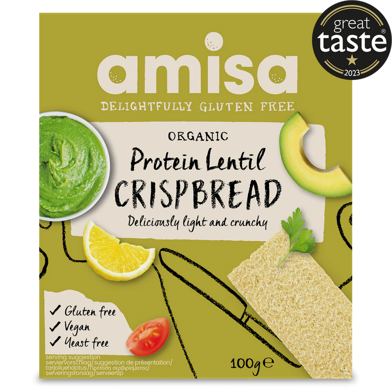 Organic Amisa Protein Lentil Crispbread - 100g - Amisa