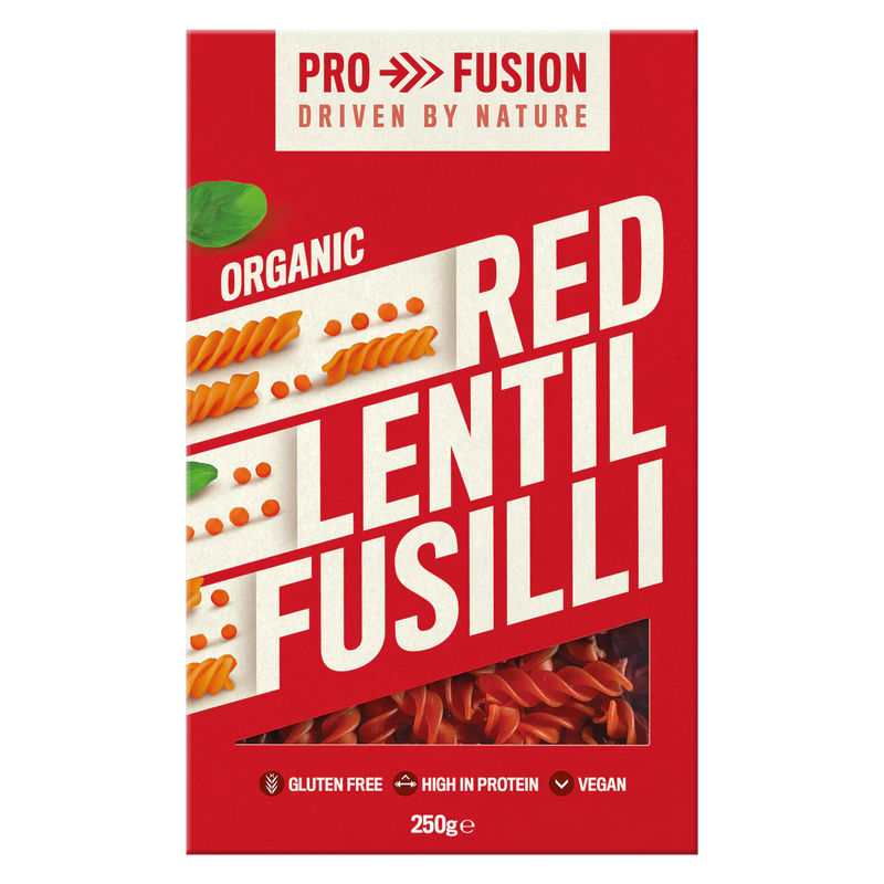 Organic Red Lentil Fusilli - 250g - Profusion