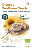 Organic Sunflower Seeds 3kg pouch — new packaging