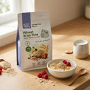 Wheat Bran Fine 1kg — porridge with bran, honey and raspberries