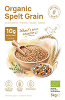 Organic Spelt Grain 3kg — new packaging