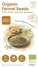 Organic Fennel Seeds 500g — new packaging