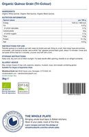 Organic Quinoa Grain (Tri-Colour) 3kg — back of pack
