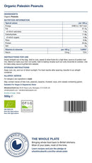Organic Paleskin Peanuts 500g — back of pack