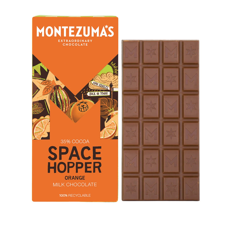 Space Hopper Orange Milk Chocolate - Montezuma's - 90g