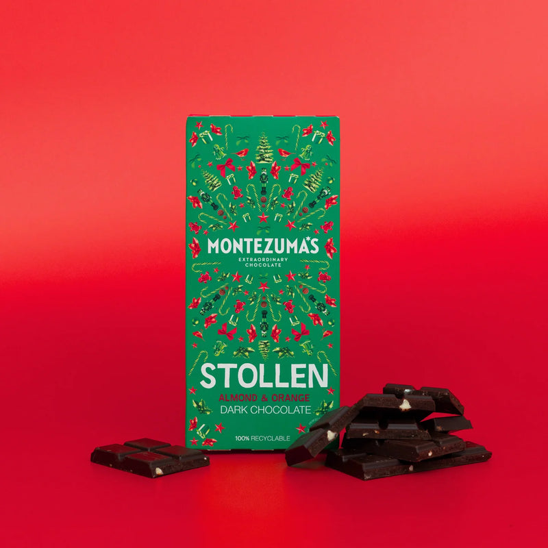 Dark Chocolate Stollen Bar - Montezuma's - 90g
