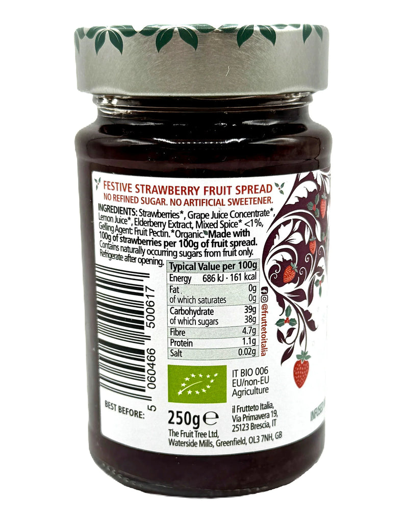 Organic Christmas Jingleberry Fruit Spread  - Frutteto Italia - 250g