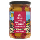 Pitted Halkidiki Olives with Red Pepper & Garlic - Cypressa - 315g