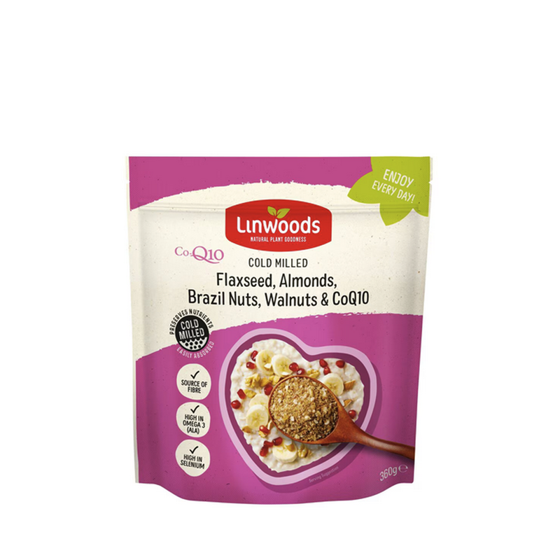 Milled Flaxseed Nuts & Q10 Mix - Linwoods - 360g