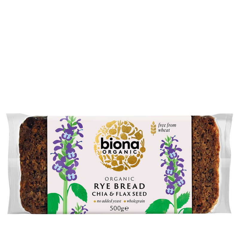 Organic Rye Bread - Chia and Flax Seed - 500g - Biona