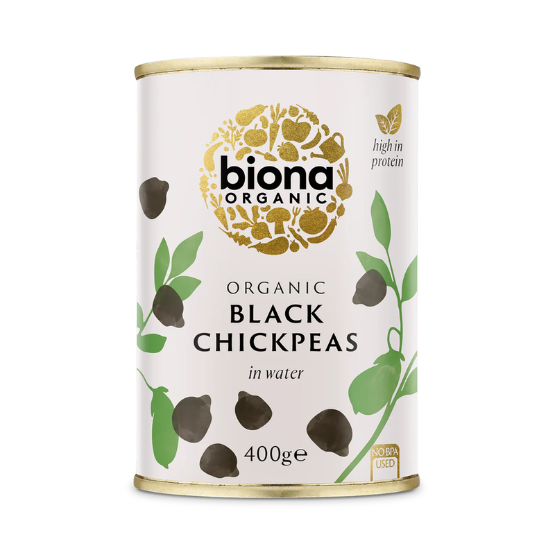 Organic Black Chick Peas - Biona - 400g