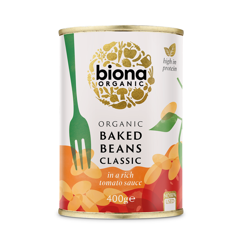 Organic Baked Beans in Tomato Sauce - 400g - Biona