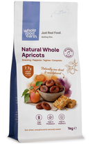 Natural Whole Apricots 1kg pouch - Whole Food Earth - new packaging