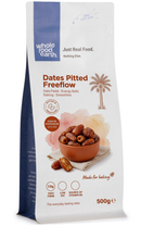 Dates Pitted Freeflow 500g pouch - Whole Food Earth - new packaging