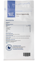 Natural Dried Figs 1kg pouch - back of pack - new packaging