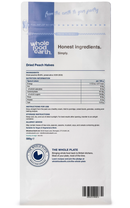 Dried Peach Halves 500g pouch - back of pack - new packaging