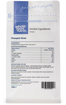 Pineapple Diced 125g pouch - back of pack - new packaging