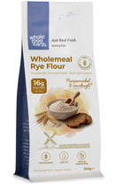 Wholemeal Rye Flour (Stoneground) 100% - Serious Grains 500g pouch - Whole Food Earth - new packaging
