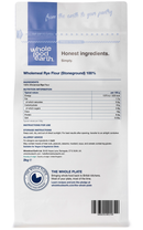 Wholemeal Rye Flour (Stoneground) 100% - Serious Grains 2kg pouch - back of pack - new packaging