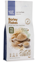 Barley Flakes 3kg pouch - Whole Food Earth - new packaging