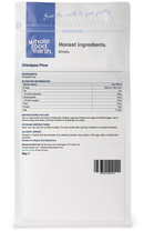 Chickpea Flour 3kg pouch - back of pack - new packaging