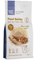 Pearl Barley 3kg pouch - Whole Food Earth - new packaging