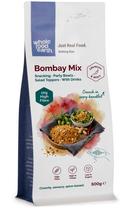 Bombay Mix - A Mix of Gram Flour Noodles, Peas, Peanuts & Lentils 500g pouch - Whole Food Earth - new packaging