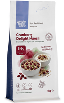 Cranberry Delight Muesli 1kg pouch - Whole Food Earth - new packaging