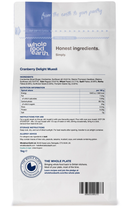 Cranberry Delight Muesli 1kg pouch - back of pack - new packaging