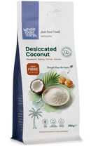 Desiccated Coconut 250g pouch - Whole Food Earth - new packaging