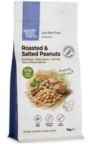 Roasted & Salted Peanuts 1kg pouch - Whole Food Earth - new packaging