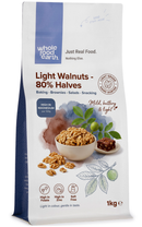 Light Walnuts - 80% Halves 1kg pouch - Whole Food Earth - new packaging