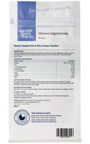 Honey Toasted Oat & Rice Crisps Clusters 2kg pouch - back of pack - new packaging