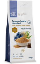 Sesame Seeds Unhulled 500g pouch - Whole Food Earth - new packaging